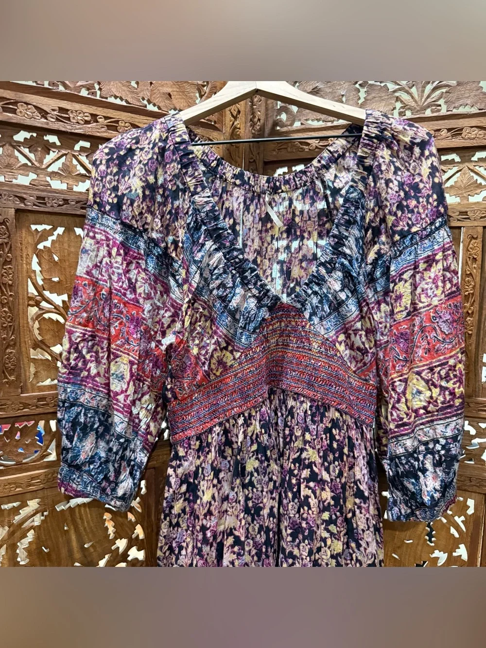 Free People Golden Hour Border Maxi Dress